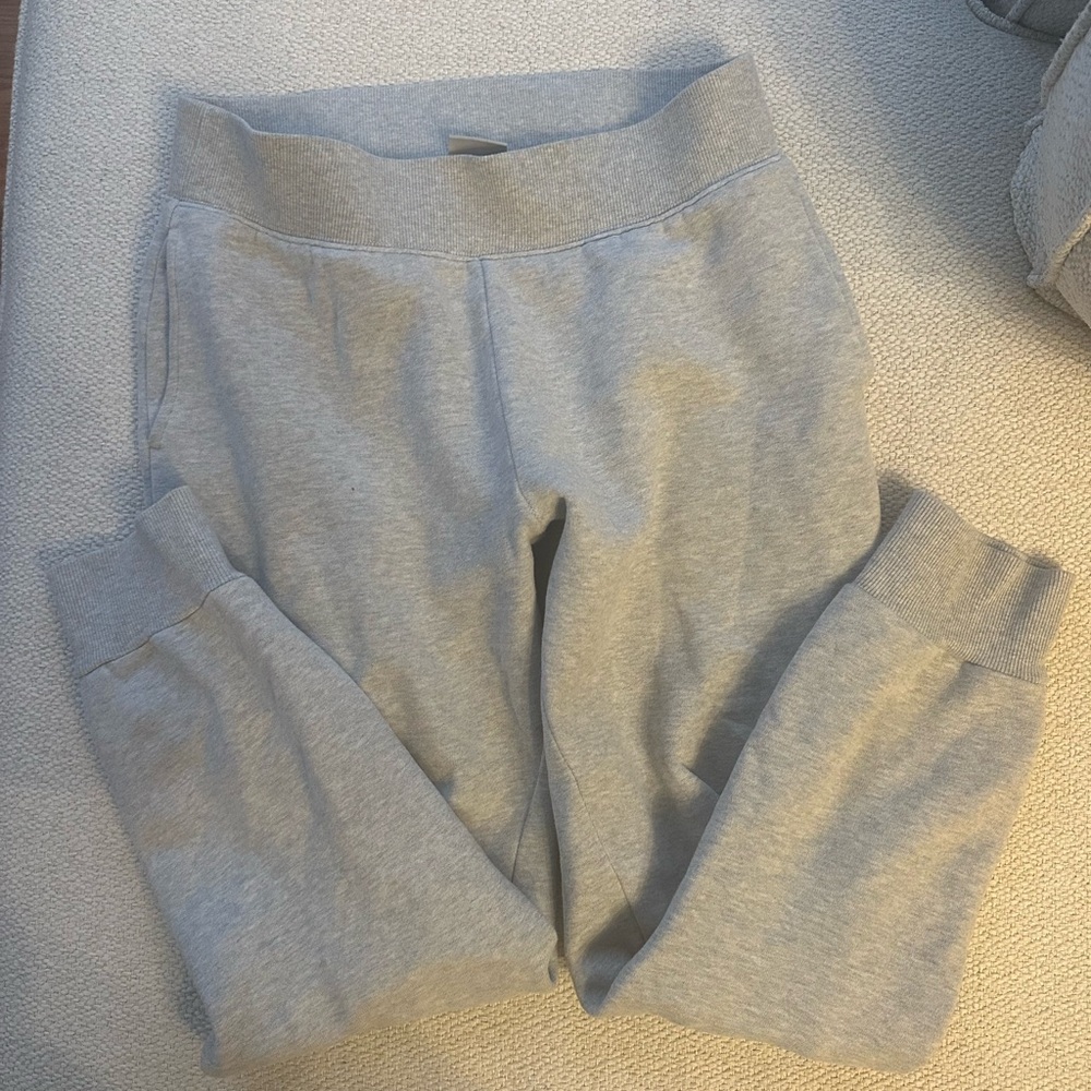 TNA Gray Track Pants with Relaxed Fit and Ribbed Waistband